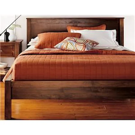 Queen Size 2 Panel Platform Bed with 12-Wood Slats